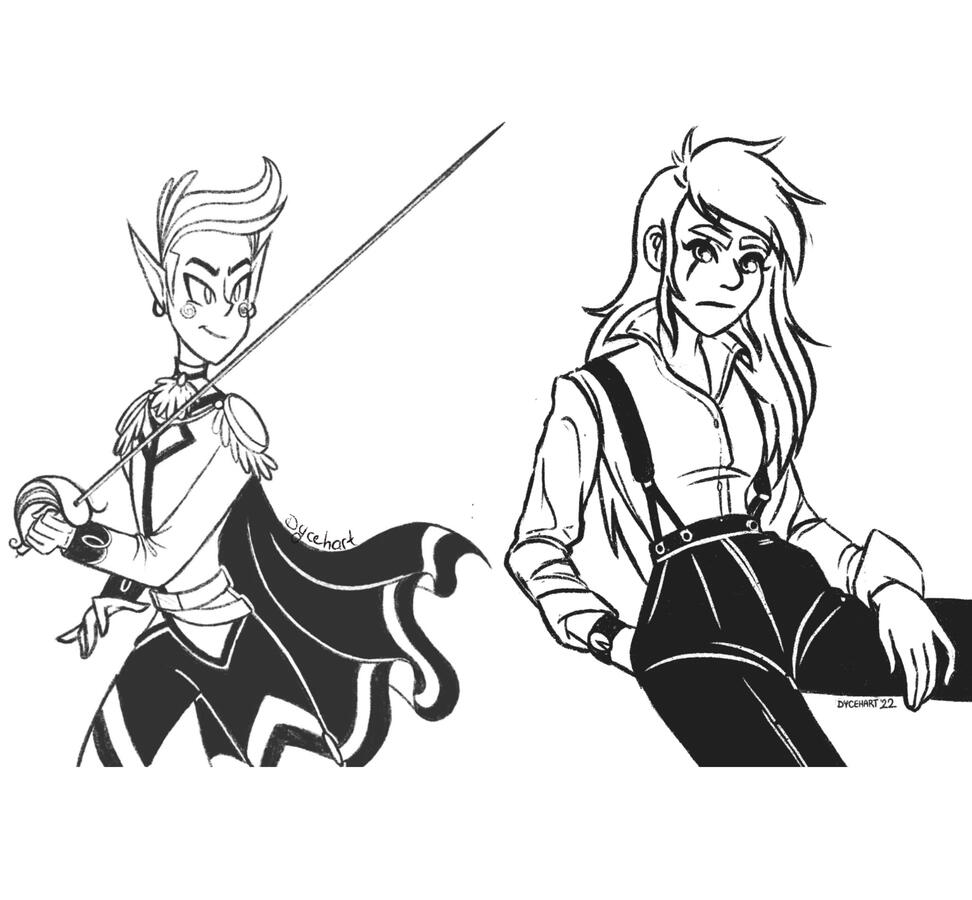 Bust/Halfbody Lineart $50